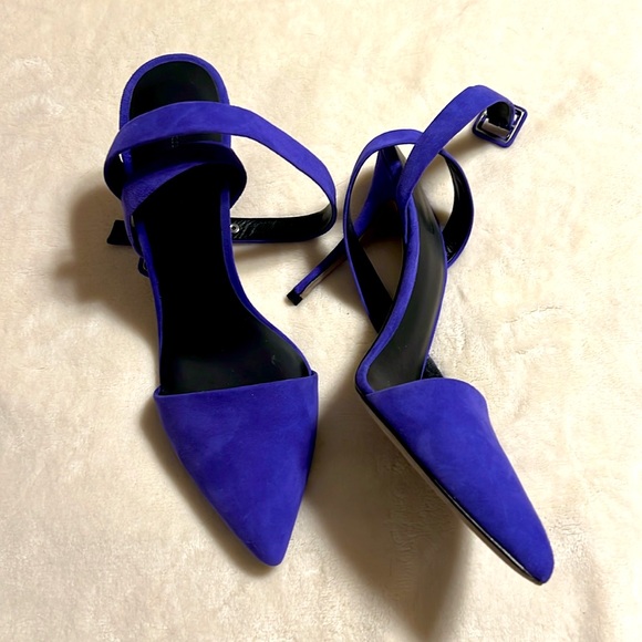 Alexander Wang. Elegant Suede Blue Women's Heels. Size 39.5/8.5 Made in Italy - Picture 2 of 7